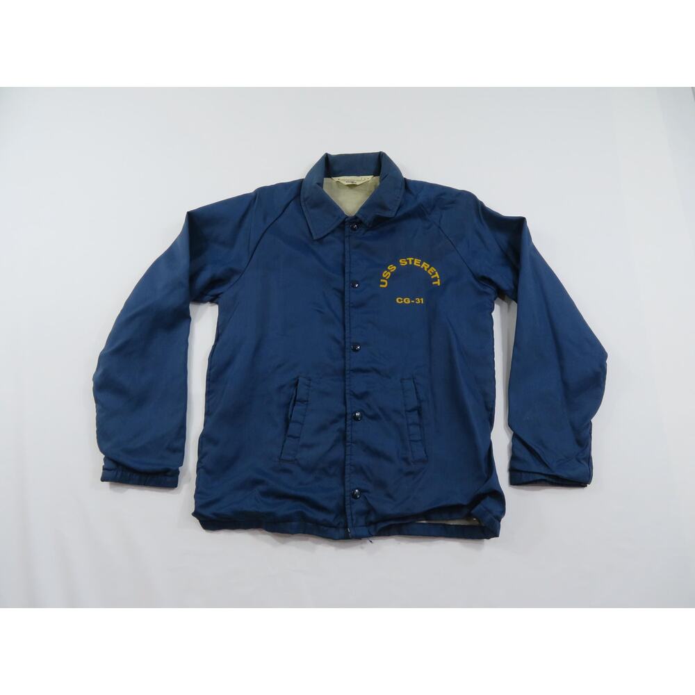 US Navy Ship Jacket, USS Sterett CG-31, Chalk Line Windbreaker Sz S 1970s
